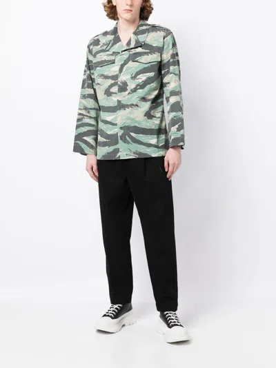 Shop Maharishi Camouflage-print Long-sleeve Shirt