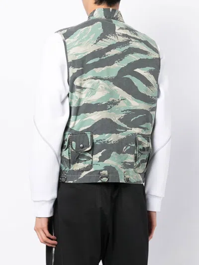 Shop Maharishi Camouflage-print Waistcoat