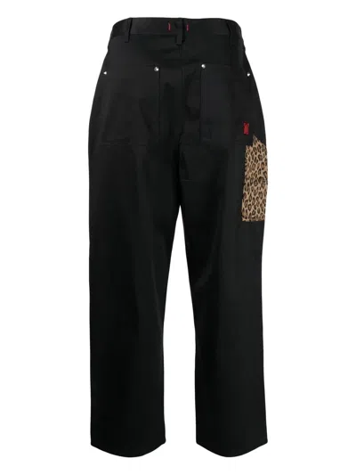 Shop Clot Carpenter Leopard-print Trim Trousers