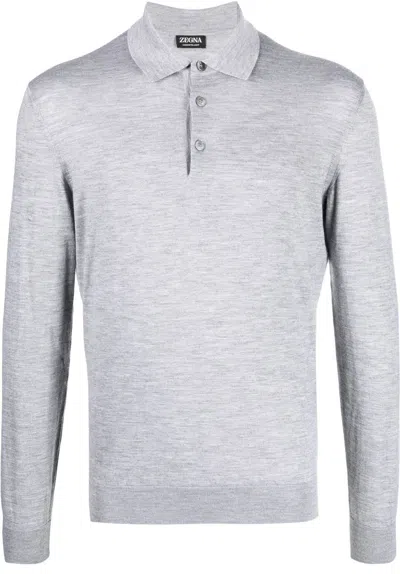 Shop Zegna Cashmere-silk Polo Top