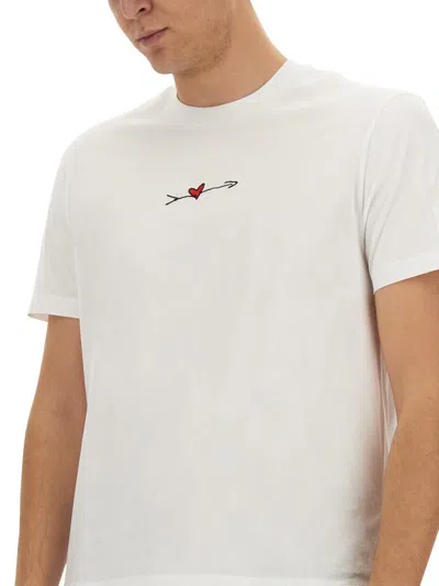 Shop Neil Barrett "cupid" T-shirt In White