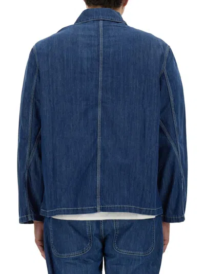 Shop Ymc You Must Create Ymc Jacket With Embroidery In Denim