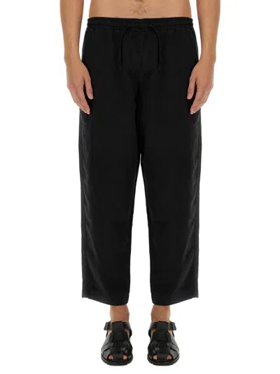 Shop Ymc You Must Create Ymc Linen Blend Pants In Black