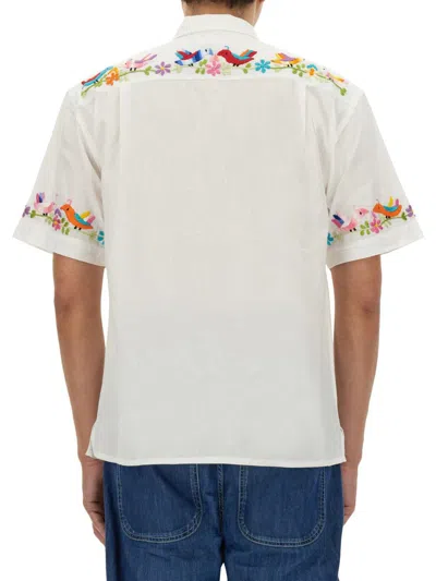 Shop Ymc You Must Create Ymc Shirt With Embroidery In Powder