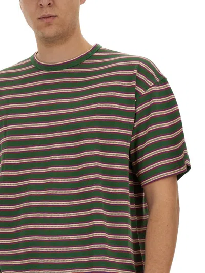 Shop Ymc You Must Create Ymc Striped T-shirt In Multicolour