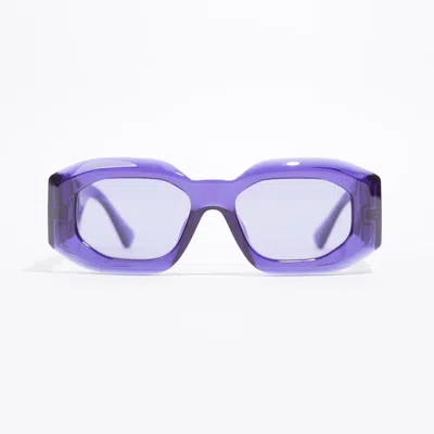Shop Versace Medusa Biggie Squared Sunglasses Acetate 53mm 18mm In Purple