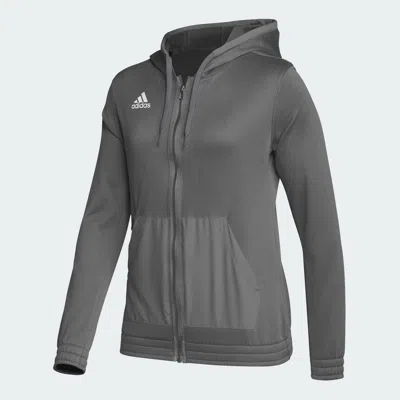 Shop Adidas Originals Women's Adidas Team Issue Full-zip Hoodie In Silver