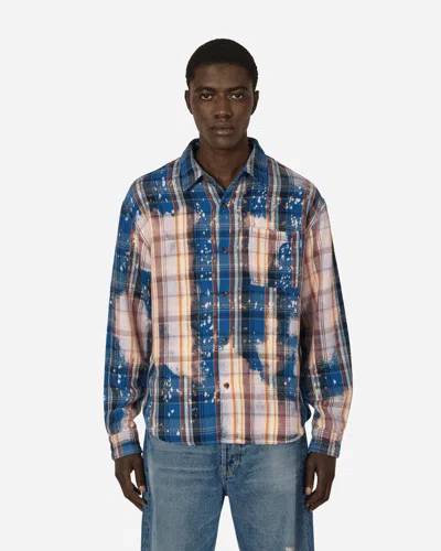 Shop Nike Awake Ny Flannel Shirt Blue / Sail In Multicolor