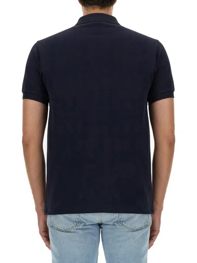 Bally Cotton Logo Piquet Polo In Blue