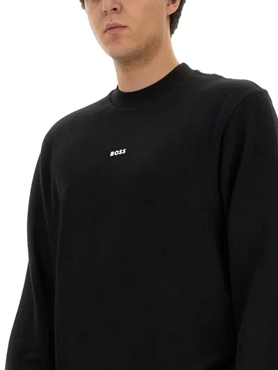 Shop Hugo Boss Boss Sweatshirt With Logo In Black