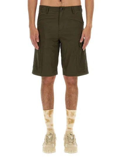 Shop Carhartt Wip Cotton Bermuda Shorts In Green
