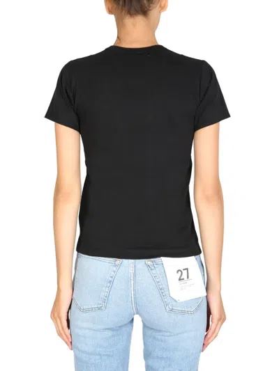 Shop Comme Des Garçons Play Jersey T-shirt In Black