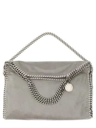 Shop Stella Mccartney "falabella" Fold Over Bag In Grey