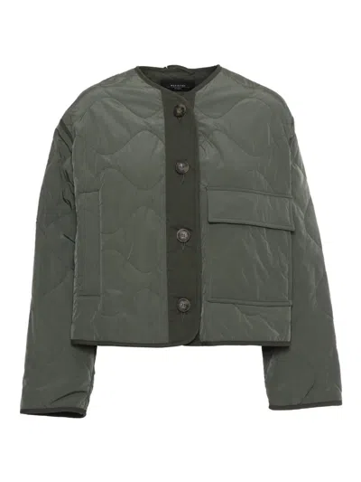 Shop Weekend Max Mara Coat In Green