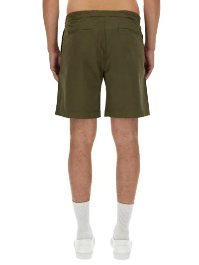 Shop Woolrich Cotton Bermuda Shorts In Green