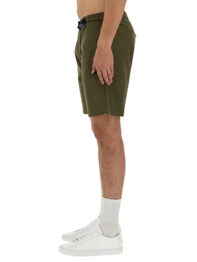 Shop Woolrich Cotton Bermuda Shorts In Green