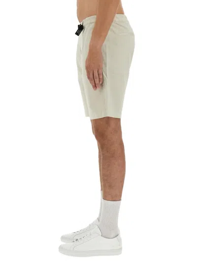 Shop Woolrich Cotton Bermuda Shorts In White