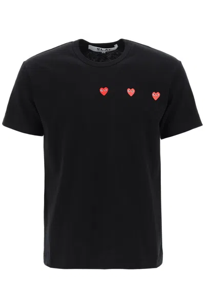 Shop Comme Des Garçons Play "round-neck T-shirt With Heart In Nero