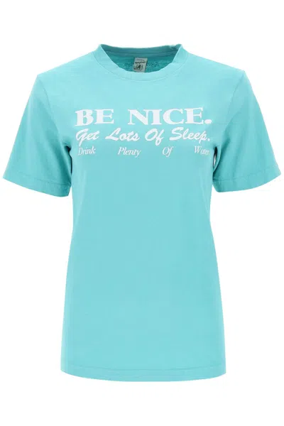 Shop Sporty And Rich 'be Nice' T-shirt In Verde