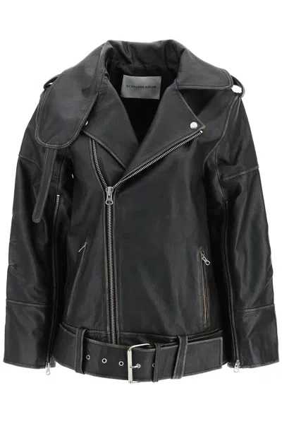 Shop By Malene Birger Beatrisse Leather Jacket In Nero