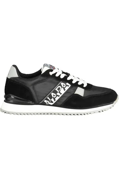 Shop Napapijri Black Polyester Sneaker