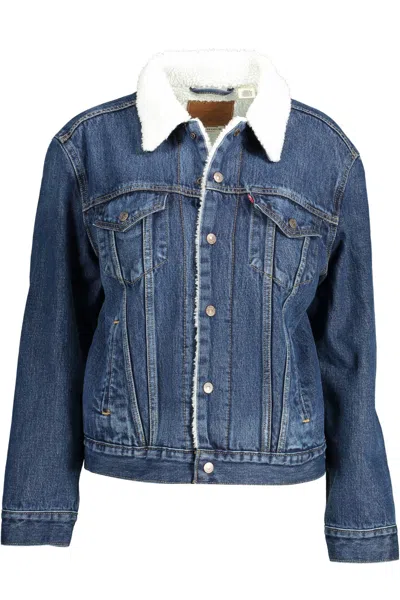 Shop Levi&#039;s Blue Cotton Jackets & Coat