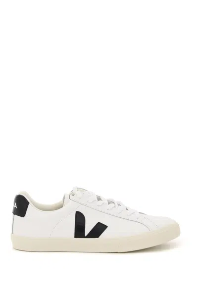 Shop Veja Esplar Leather Sneakers In Bianco