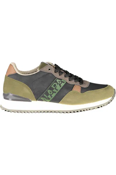 Shop Napapijri Green Polyester Sneaker