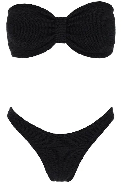 Shop Hunza G Jean Bikini Set In Nero