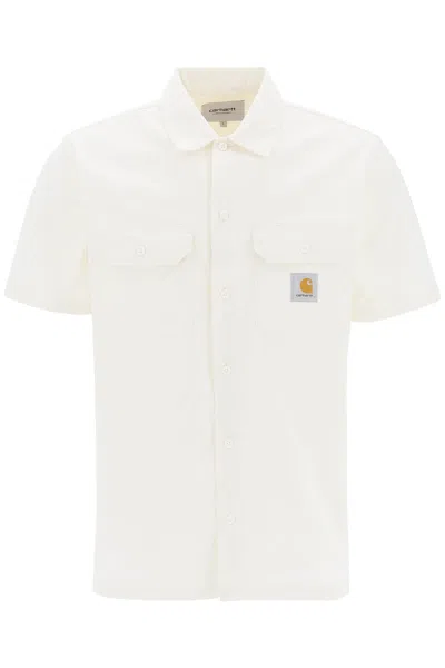 Shop Carhartt Short-sleeved S/s Master Shirt In Bianco