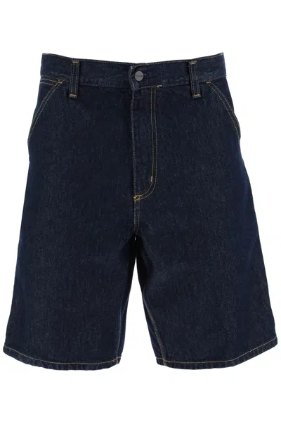 Shop Carhartt Single Knee Bermuda Shorts In Blu