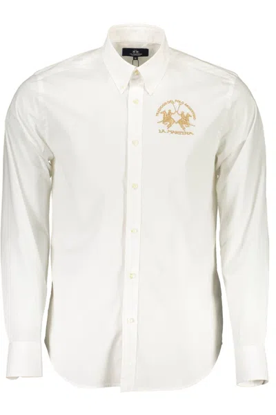 Shop La Martina White Cotton Shirt