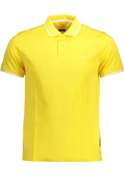 Shop Harmont & Blaine Yellow Cotton Polo Shirt
