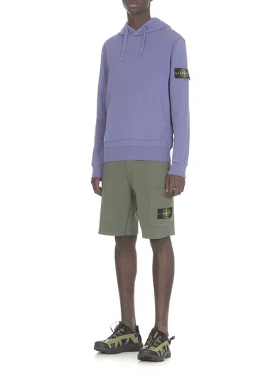 Shop Stone Island Sweaters Purple