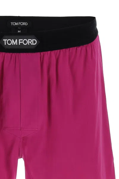 Shop Tom Ford Silk Boxer Set In Pink