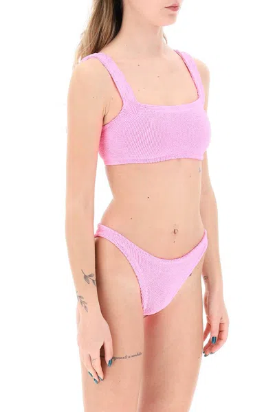 Shop Hunza G . Xandra Bikini Set In 粉色的