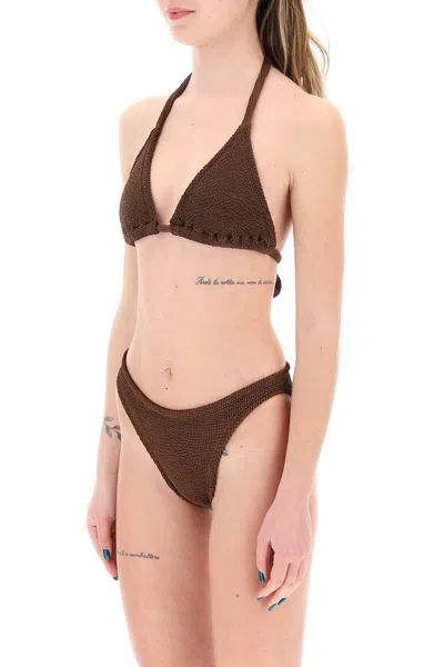 Shop Hunza G . Tammy Bikini Set For In 棕色的