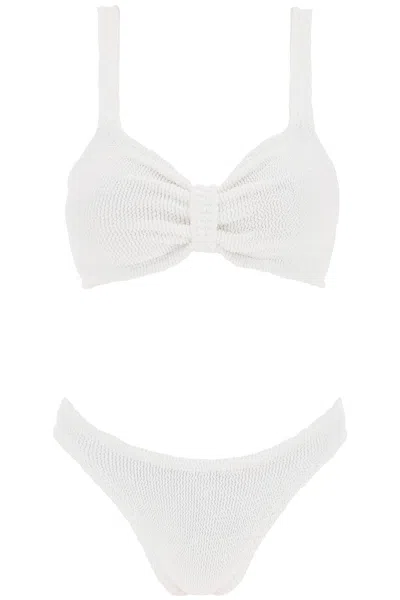 Shop Hunza G . Bonnie Bikini Set In 白色的
