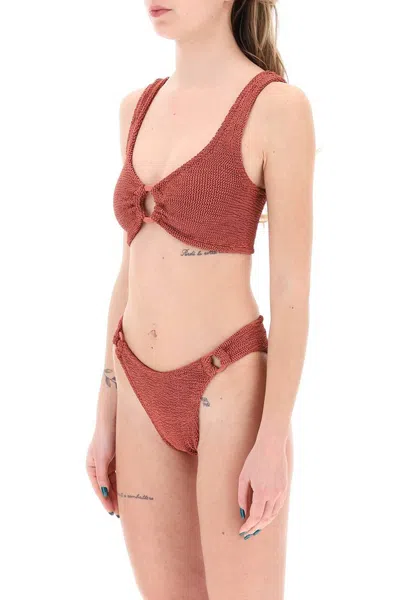 Shop Hunza G . Hallie Bikini Set In 红色的