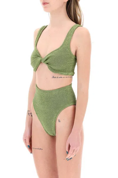 Shop Hunza G . Jamie Bikini Set In 绿色的