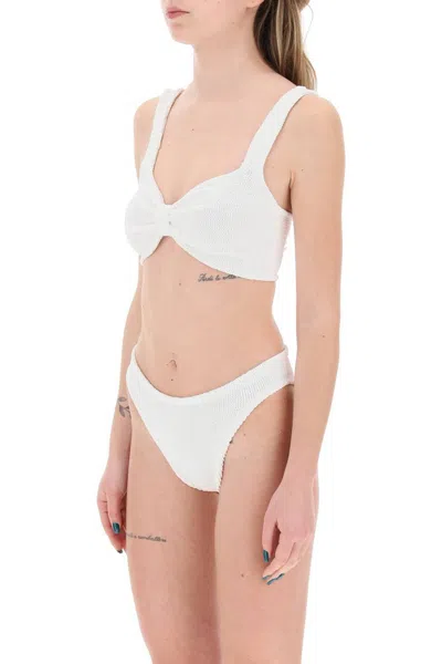 Shop Hunza G . Bonnie Bikini Set In 白色的