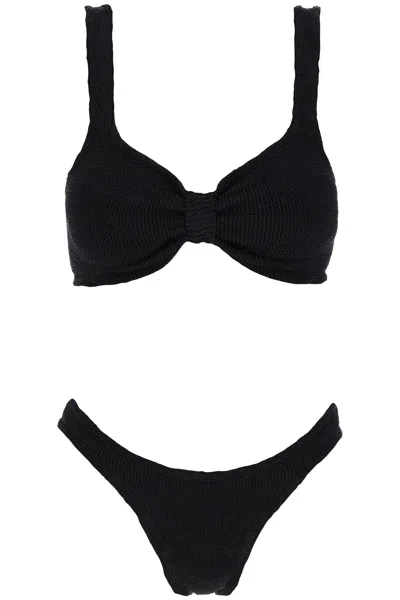 Shop Hunza G . Bonnie Bikini Set In 黑色的