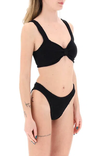 Shop Hunza G . Bonnie Bikini Set In 黑色的