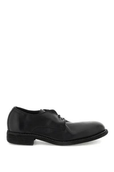 Shop Guidi Moma Leather Lace Ups In Black
