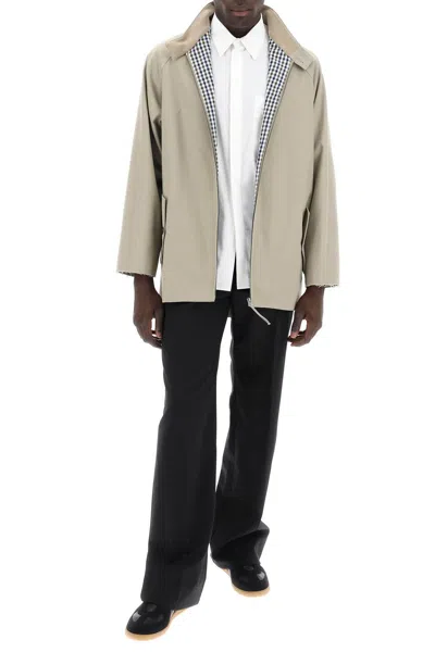 Shop Maison Margiela "jacket With Curved Back In Khaki