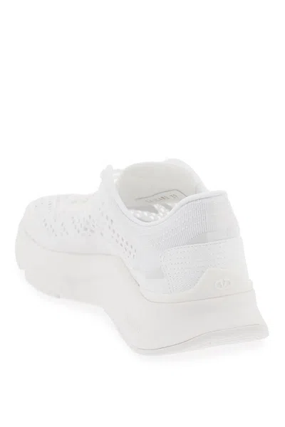 Shop Valentino Garavani "true Actress Mesh Sneakers For In White
