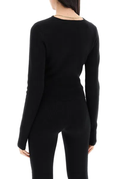 Shop Alexander Wang "chain Detail Pullover Sweater In Black