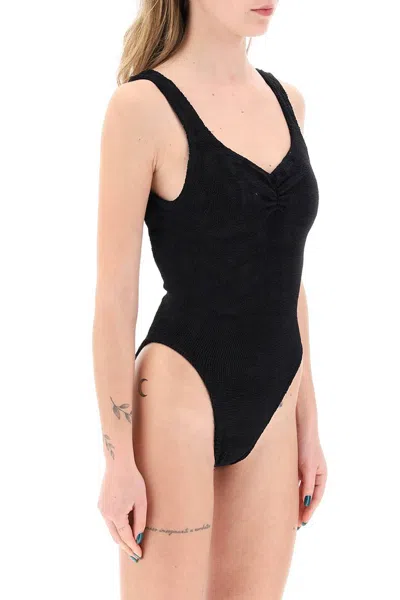 Shop Hunza G . Tonya Swimsuit In 黑色的