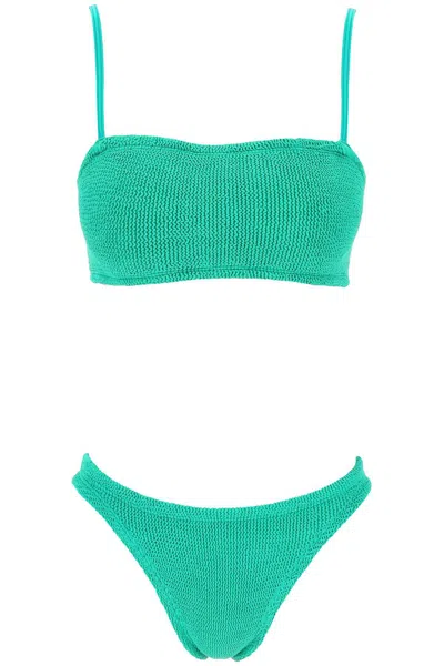 Shop Hunza G . Gigi Bikini Set In 绿色的