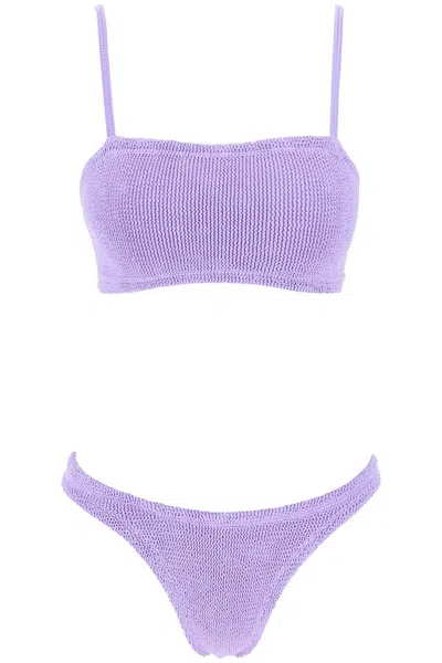 Shop Hunza G . Gigi Bikini Set In 紫色的
